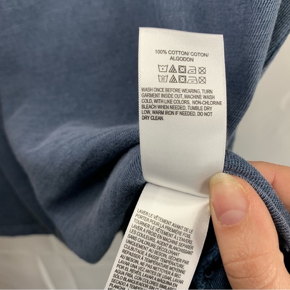 NWT Lucky Brand El Camino Washed Out Navy Blue Tee, size M - Picture 8 of 10